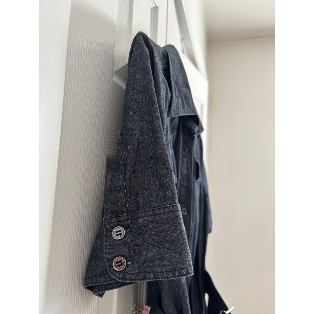 New York & Company Denim Shirt Dress, Size 8, 100% Cotton, Belted, Classic Style - Picture 6 of 7